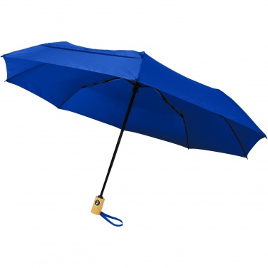 Logo trade promotional gifts image of: Bo 21" foldable auto open/close recycled PET umbrella