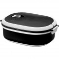 Spiga 750 ml lunch box, Solid black / White