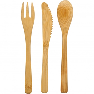 Logo trade promotional merchandise picture of: Celuk bamboo cutlery set