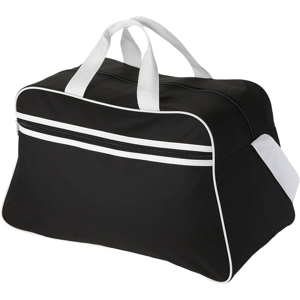 Logo trade business gifts image of: San Jose 2-stripe sports duffel bag 30L