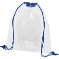 Lancaster transparent drawstring bag 5L, Royal blue / Transparent clear