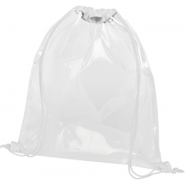 Logo trade corporate gifts picture of: Lancaster transparent drawstring bag 5L