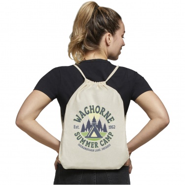 Logo trade advertising products image of: Oregon 100 g/m² cotton drawstring bag 5L