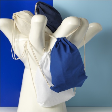 Logo trade promotional merchandise image of: Oregon 100 g/m² cotton drawstring bag 5L