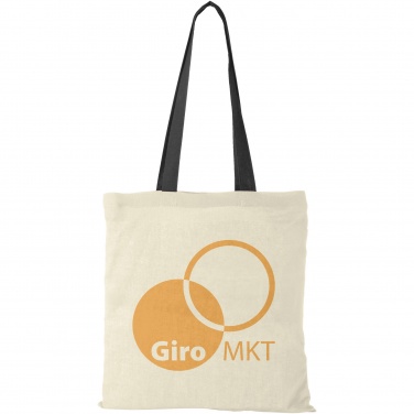 Logotrade promotional item image of: Nevada 100 g/m² cotton tote bag coloured handles 7L