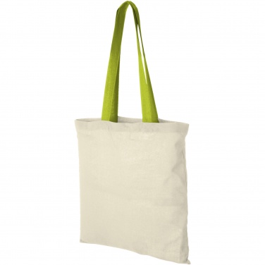 Logotrade promotional products photo of: Nevada 100 g/m² cotton tote bag coloured handles 7L