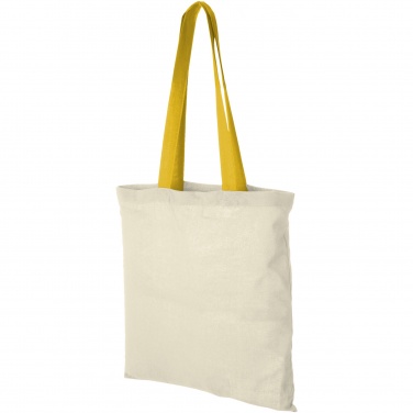 Logo trade promotional gifts picture of: Nevada 100 g/m² cotton tote bag coloured handles 7L