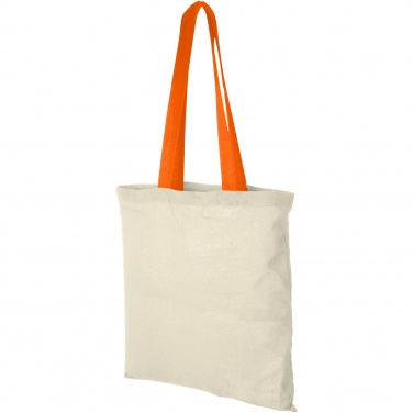Logotrade business gift image of: Nevada 100 g/m² cotton tote bag coloured handles 7L
