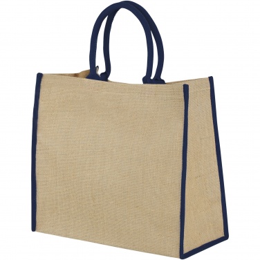 Logotrade advertising products photo of: Harry coloured edge jute tote bag 25L