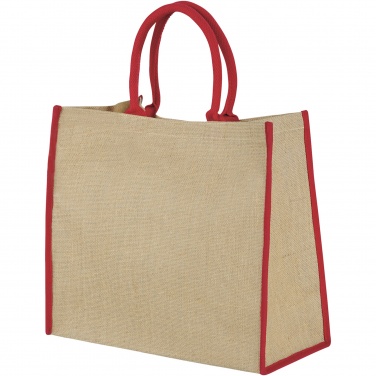 Logotrade advertising product image of: Harry coloured edge jute tote bag 25L