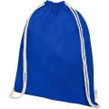 Orissa 100 g/m² organic cotton drawstring bag 5L, Royal blue