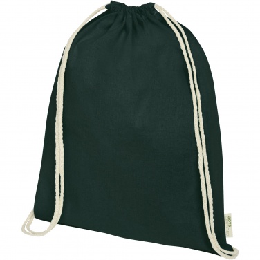 Logotrade business gift image of: Orissa 100 g/m² organic cotton drawstring bag 5L