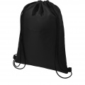 Oriole 12-can drawstring cooler bag 5L, Solid black