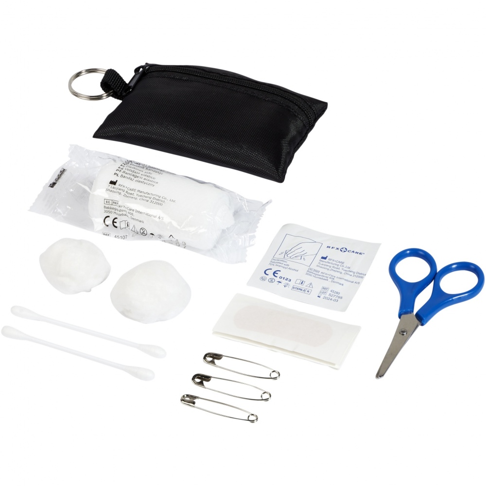 Logo trade business gift photo of: Valdemar 16-piece first aid keyring pouch