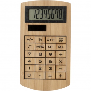 Logo trade promotional merchandise picture of: Eugene calculator made of bamboo
