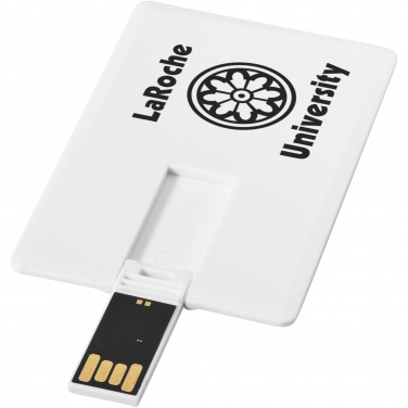 Logo trade promotional merchandise picture of: Slim card-shaped 4GB USB flash drive