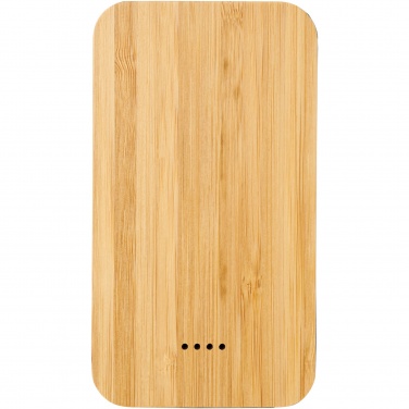 Logo trade promotional gift photo of: Future 6000 mAh bamboo/fabric wireless power bank