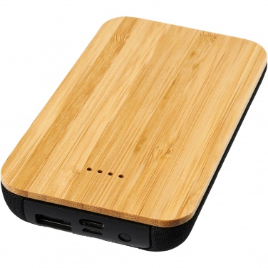 Logotrade advertising products photo of: Future 6000 mAh bamboo/fabric wireless power bank