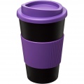 Americano® 350 ml insulated tumbler with grip, Solid black / Purple