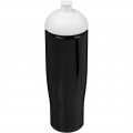 H2O Active® Tempo 700 ml dome lid sport bottle, Solid black / White