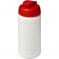 Baseline® Plus 500 ml flip lid sport bottle, White / Red