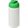 Baseline® Plus 500 ml flip lid sport bottle, White / Green