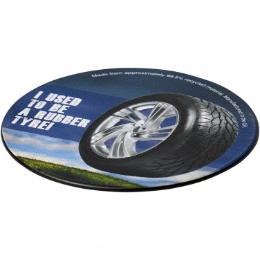 Logotrade promotional item picture of: Brite-Mat® round coaster with tyre material