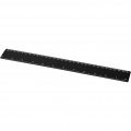 Renzo 30 cm plastic ruler, Solid black