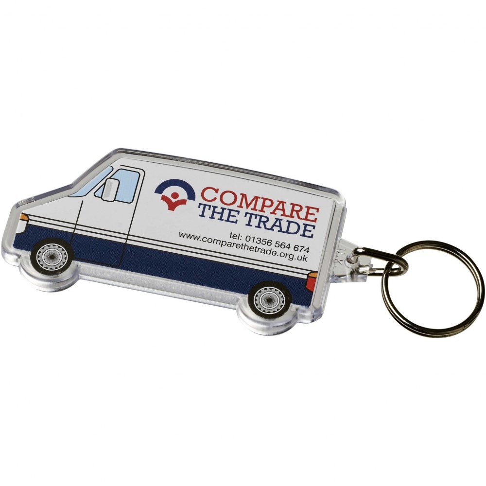 Logo trade promotional products image of: Combo van-shaped keychain