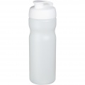 Baseline® Plus 650 ml flip lid sport bottle, Transparent / White