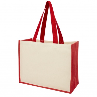 Logo trade promotional gifts image of: Varai 320 g/m² canvas and jute shopping tote bag 23L