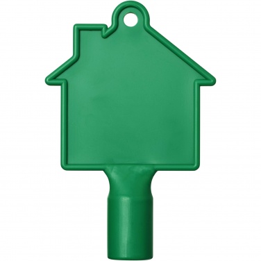 Logo trade business gifts image of: Maximilian house-shaped utility key