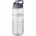 H2O Active® Treble 750 ml spout lid sport bottle, Transparent / Storm grey