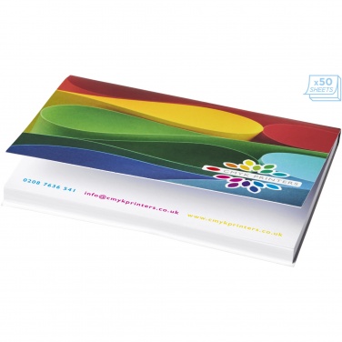Logo trade promotional gifts image of: Sticky-Mate® A7 soft cover sticky notes 100x75mm