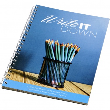 Logo trade business gifts image of: Desk-Mate® A5 spiral notebook