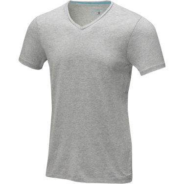 Logo trade advertising products image of: Kawartha short sleeve men's organic V-neck t-shirt