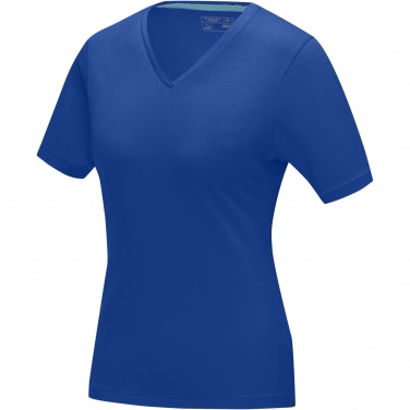 Logo trade promotional gifts image of: Kawartha short sleeve women's organic V-neck t-shirt