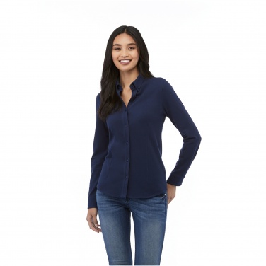 Logo trade promotional products image of: Bigelow long sleeve women's pique shirt