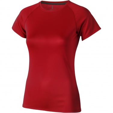 Logo trade corporate gifts image of: Niagara short sleeve women's cool fit t-shirt