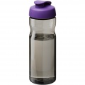 H2O Active® Eco Base 650 ml flip lid sport bottle, Charcoal / Purple