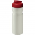 H2O Active® Eco Base 650 ml flip lid sport bottle, Ivory white / Red