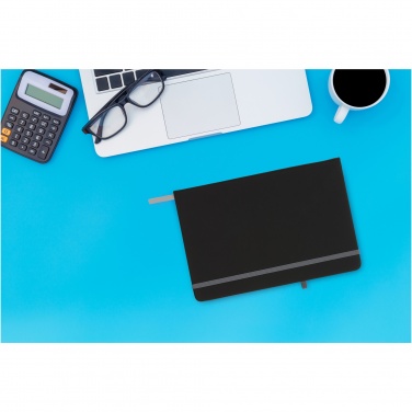 Logo trade business gift photo of: Noir medium notebook