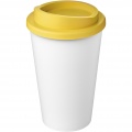 Americano® Eco 350 ml recycled tumbler, White / Yellow