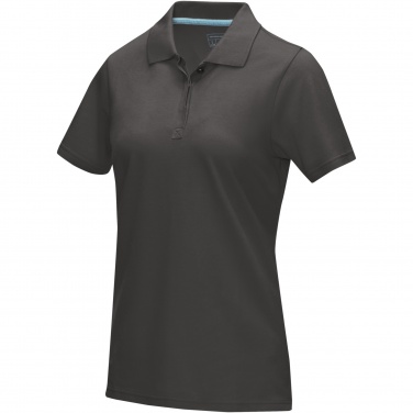 Logo trade business gifts image of: Graphite short sleeve women’s organic polo