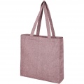 Pheebs 210 g/m² recycled gusset tote bag 13L, Heather maroon