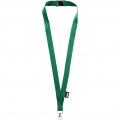 Tom recycled PET lanyard with breakaway closure, Green