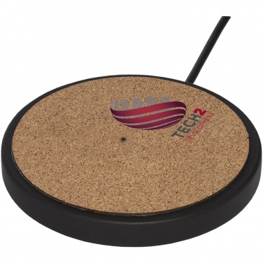 Logotrade corporate gift image of: Kivi 10W limestone/cork wireless charging pad