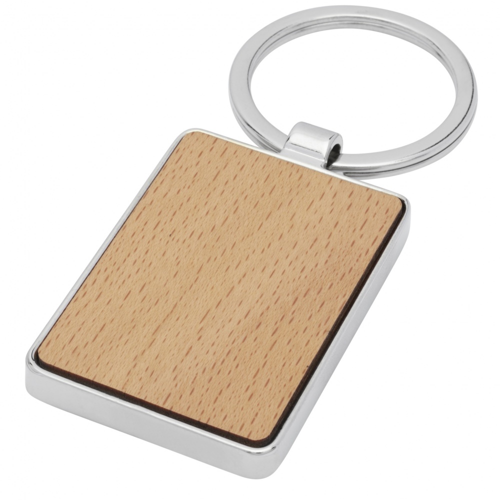 Logotrade promotional merchandise image of: Mauro beech wood rectangular keychain