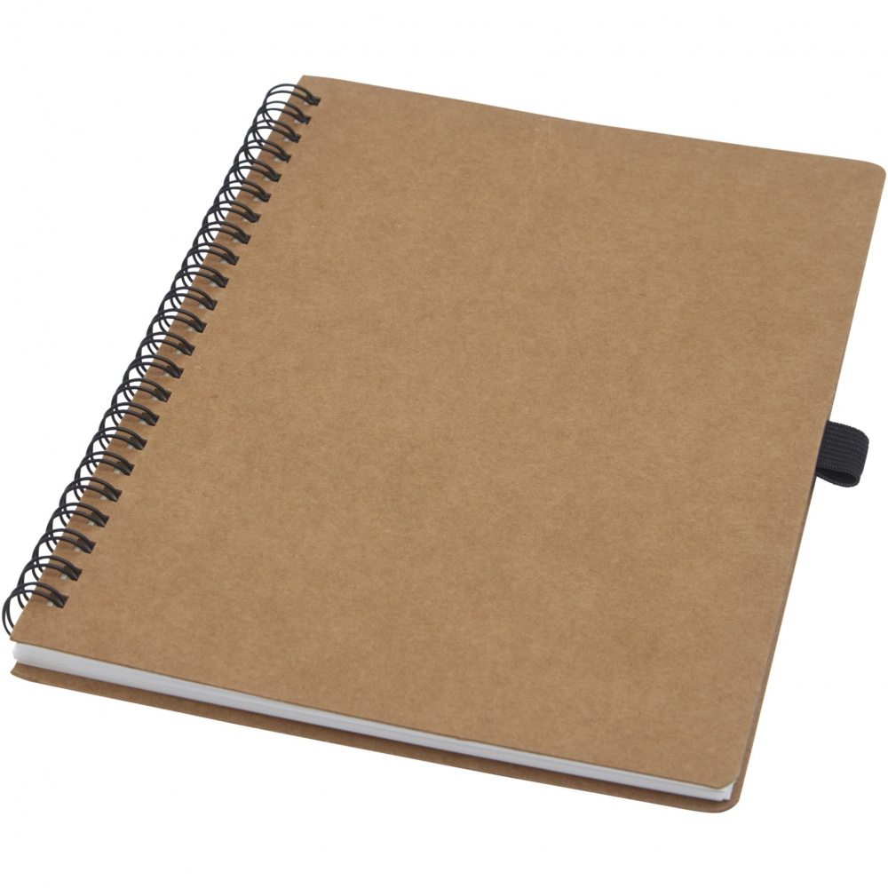 Logotrade promotional items photo of: Cobble A5 wire-o recycled cardboard notebook with stone paper