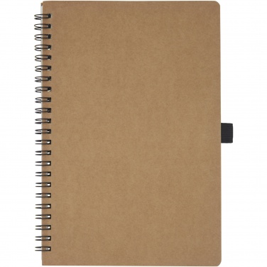 Logotrade promotional merchandise image of: Cobble A5 wire-o recycled cardboard notebook with stone paper